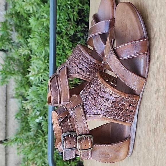Bed Stu Capriana Gladiator Distressed Leather Sandals Size 6.5 - Picture 3 of 12